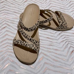 Crocs leopard print